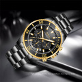 2020 NEW Men Sport Business Watch Calendar Luminous Luxury Top Brand Men's Stainless Steel Quartz Clocks BIDEN 0163 2